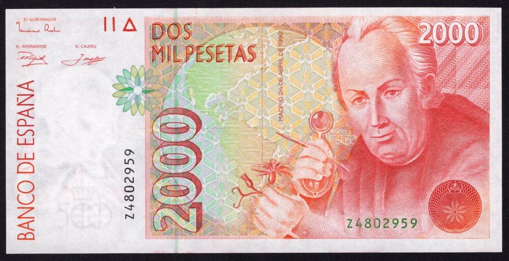 Spain - 2000 Pesetas 1992 - Pick # 162 - UNC-