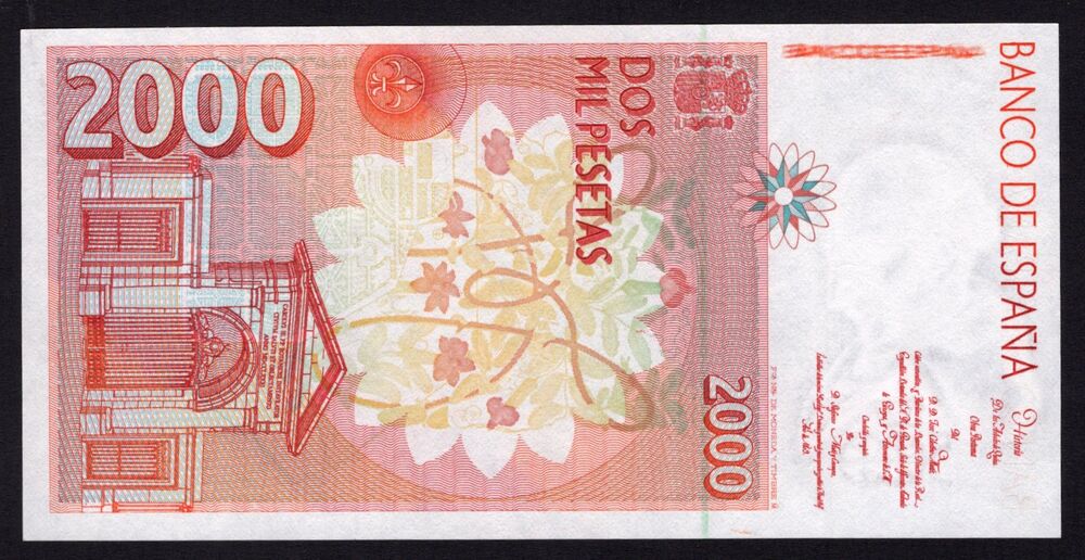 Spain - 2000 Pesetas 1992 - Pick # 162 - UNC-