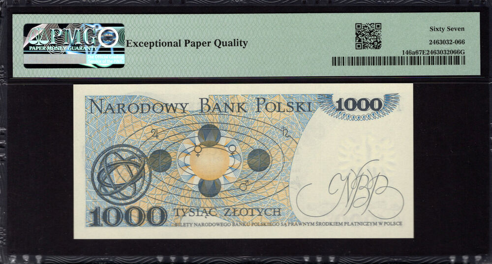 Poland - 1000 Zlotych 1975 - Pick # 146a - PMG 67 EPQ