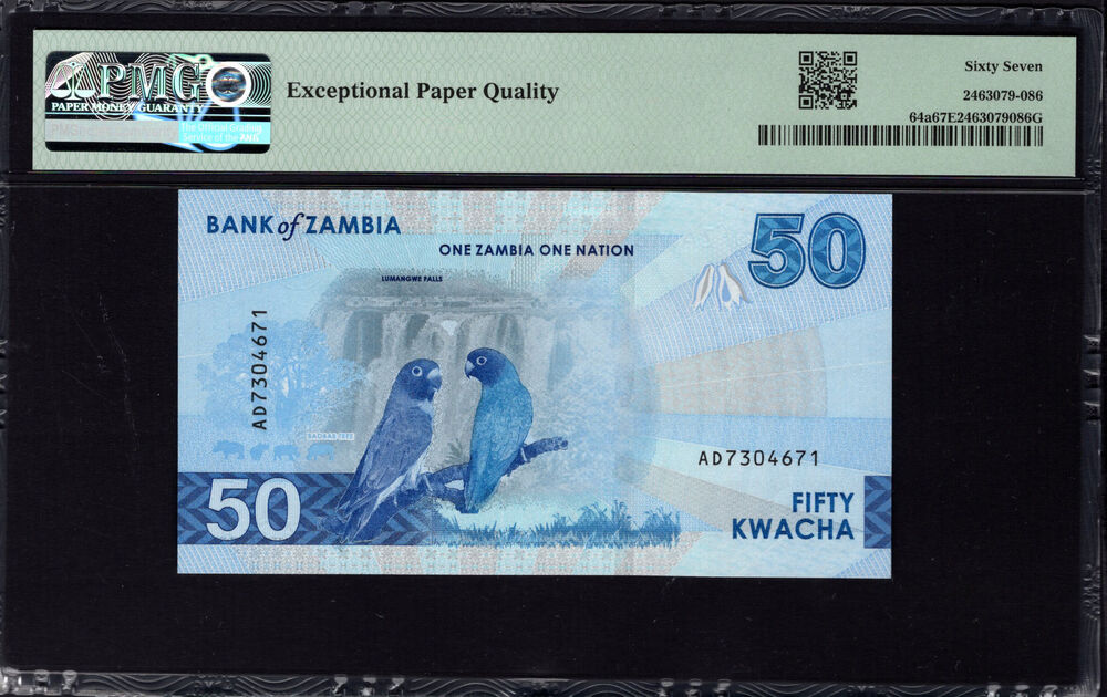 Zambia - 50 Kwacha 2024 - Pick # 64a - PMG 67 EPQ