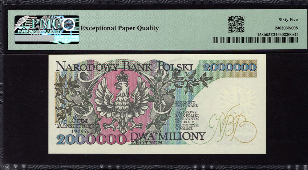 Poland - 2.000.000 Zlotych 1992 - Pick # 158b - PMG 65 EPQ