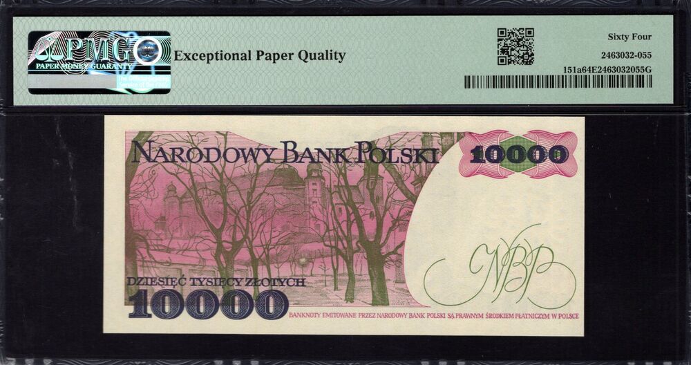 Poland - 10.000 Zlotych 1987 - Pick # 151a - PMG 64 EPQ