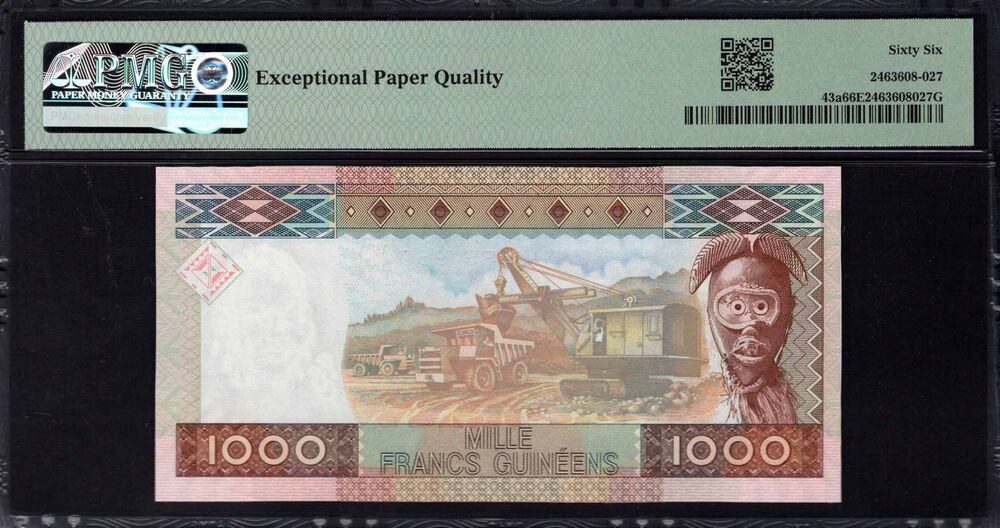 Guinea - 1000 Francs 2010 - Pick # 43a - PMG 66 EPQ