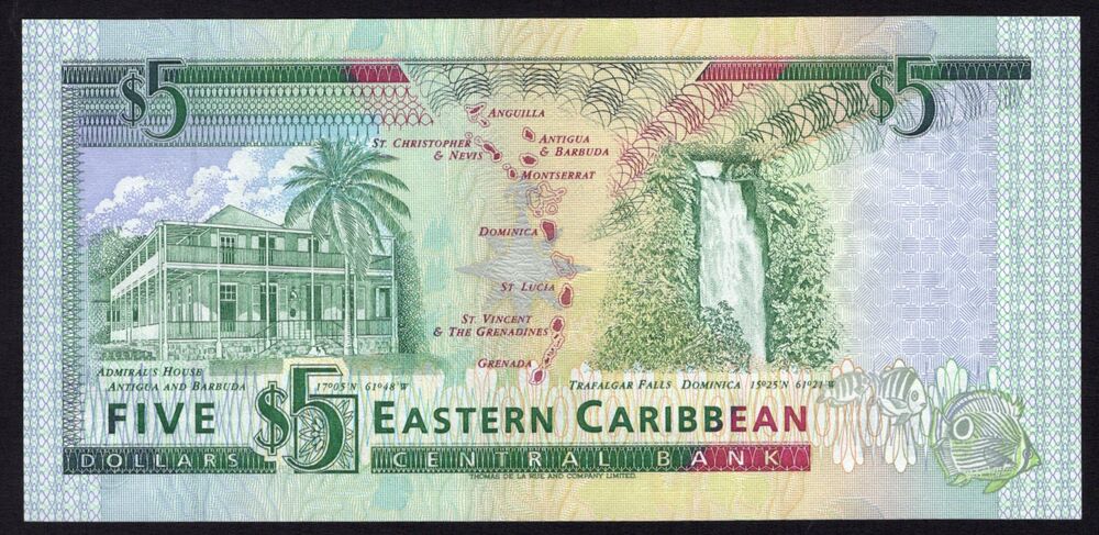 East Caribbean States, Dominica - 5 Dollars 1993 - Pick # 26d - UNC