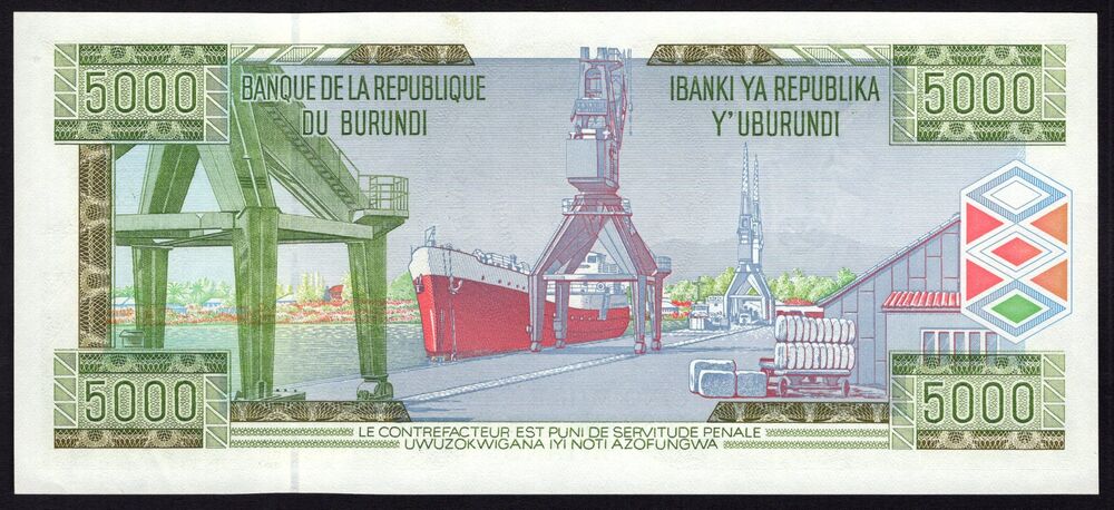 Burundi - 5000 Francs 1999 - Pick # 42a - UNC-