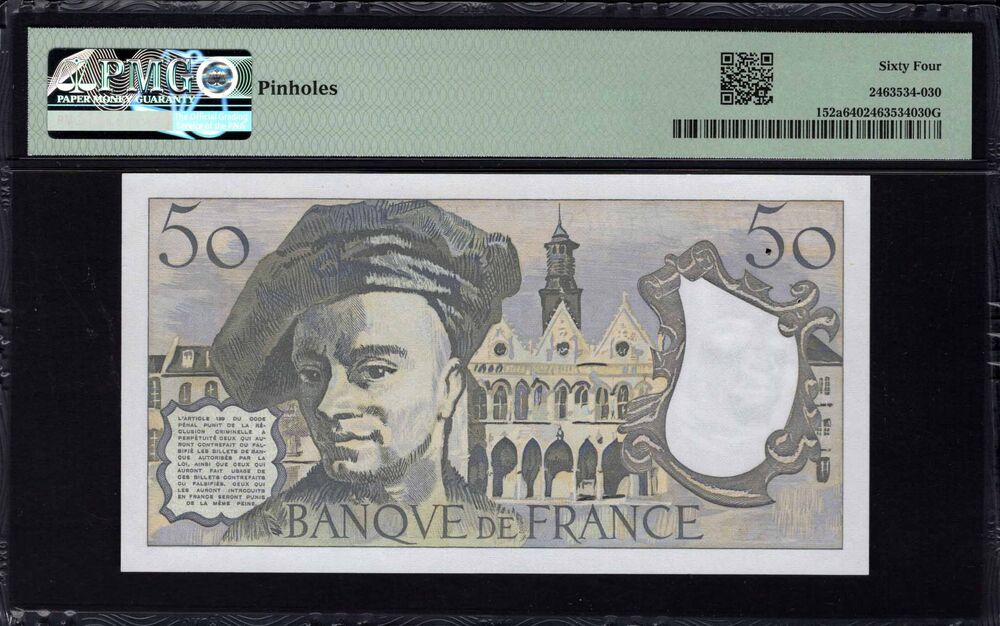 France - 50 Francs 1976 - Pick # 152a - PMG 64