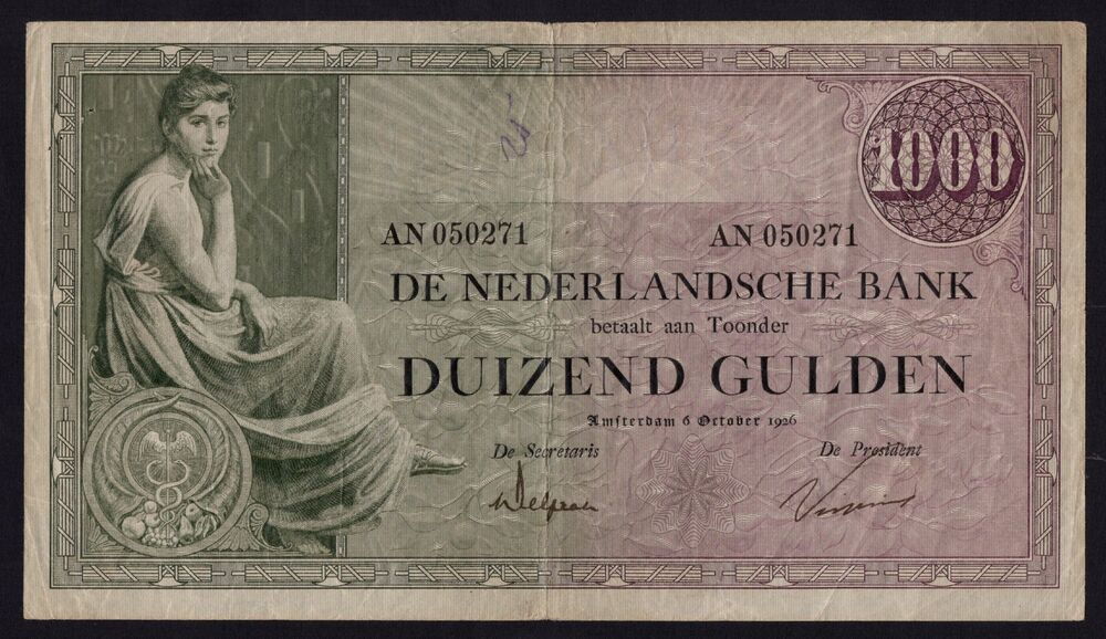 Netherlands - 1000 Gulden 1926 - Pick # 48 - Fine