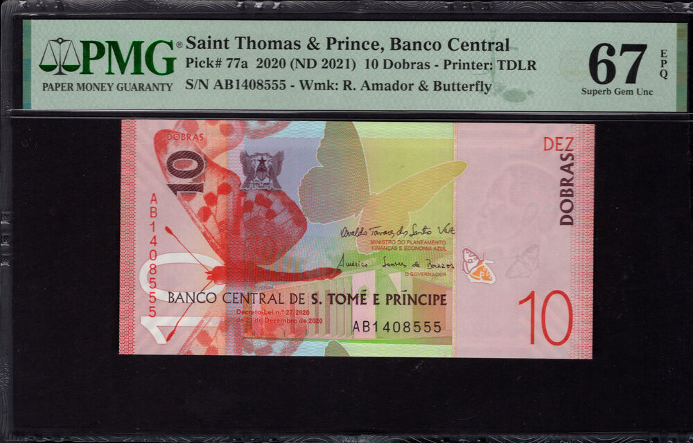 Sao Tome and Principe - 10 Dobras 2020 - Pick # 77a - PMG 67 EPQ