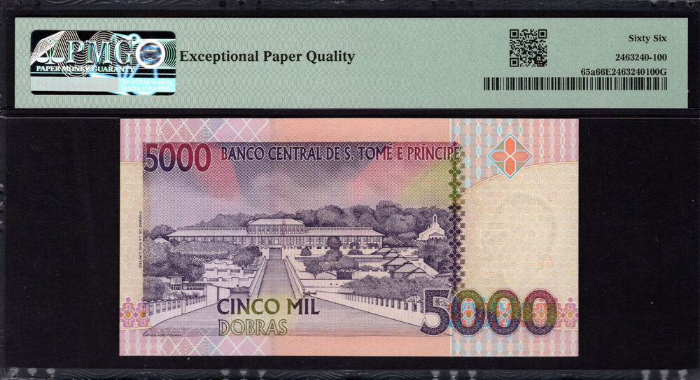 Sao Tome and Principe - 5000 Dobras 1996 - Pick # 65a - PMG 66 EPQ