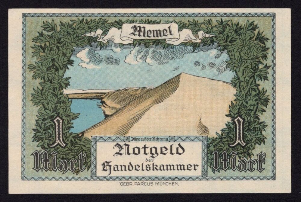 Memel - 1 Mark 1922 - Pick # 2 - AU