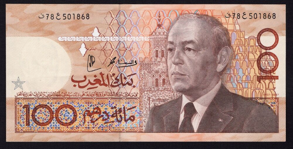Morocco - 100 Dirhams 1987 - Pick # 65 - XF