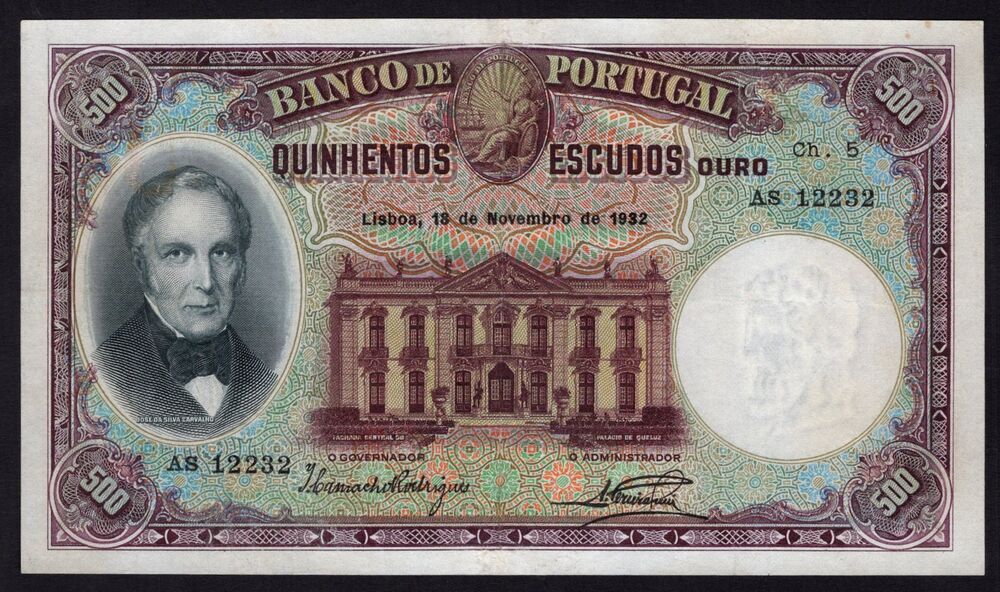 Portugal - 500 Escudos 1932 - Pick # 147 - F/VF