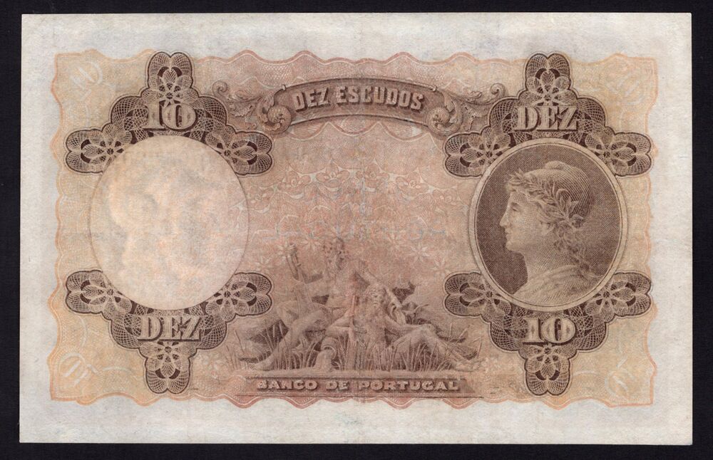 Portugal - 10 Escudos 1920 - Pick # 117 - VF