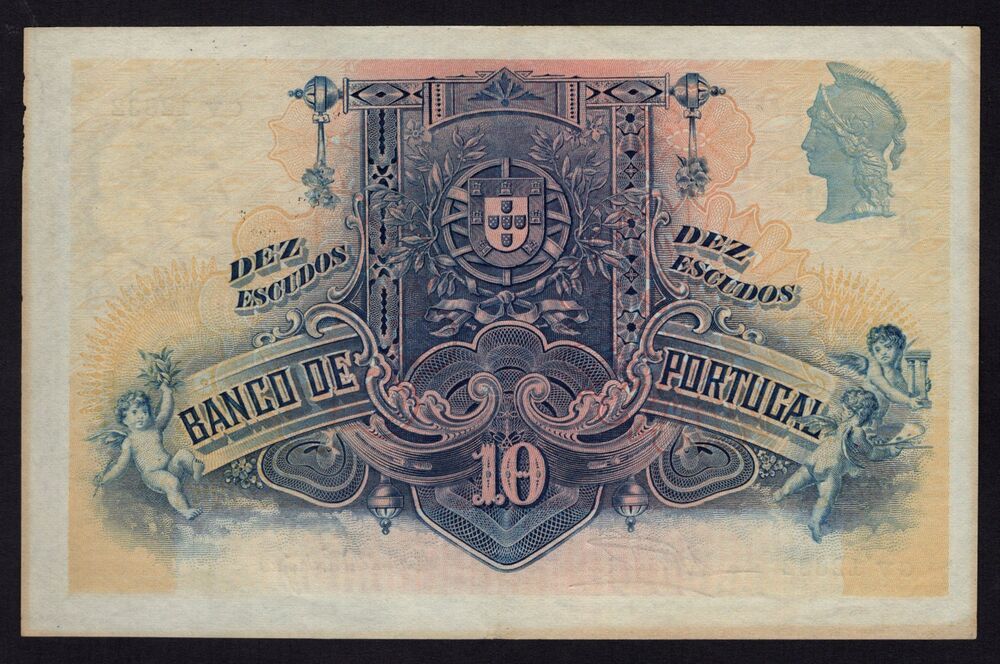 Portugal - 10 Escudos 1920 - Pick # 121 - XF