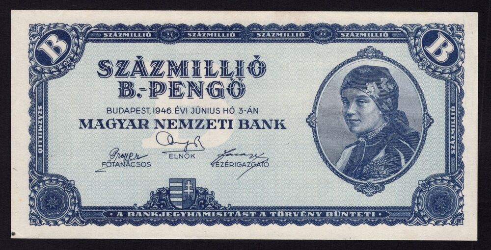 Hungary - 100 Million B-Pengö 1946 - Pick # 136 - UNC-