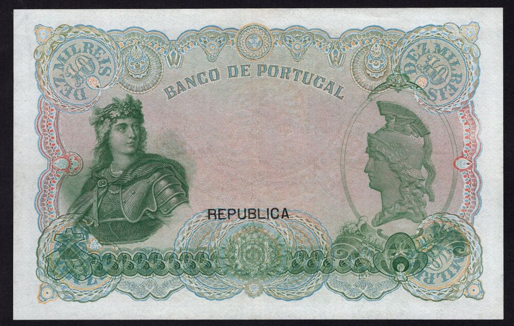 Portugal - 10.000 Reis 1910 - Pick # 108a - VF