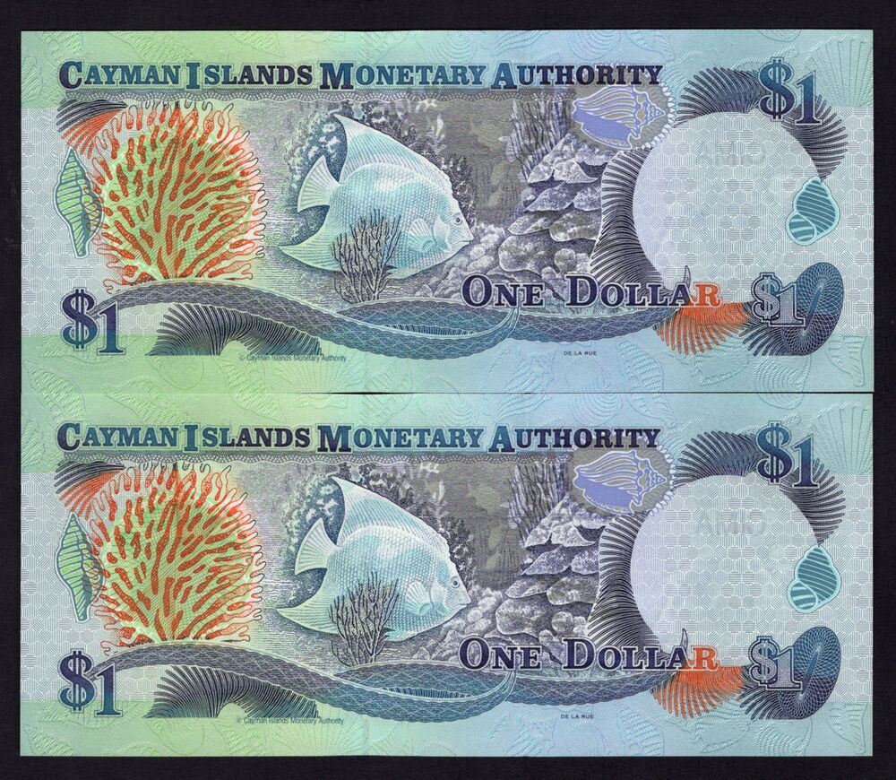 Cayman Islands - 2 x 1 Dollar 2003 - Pick # 30a - Consecutive - UNC