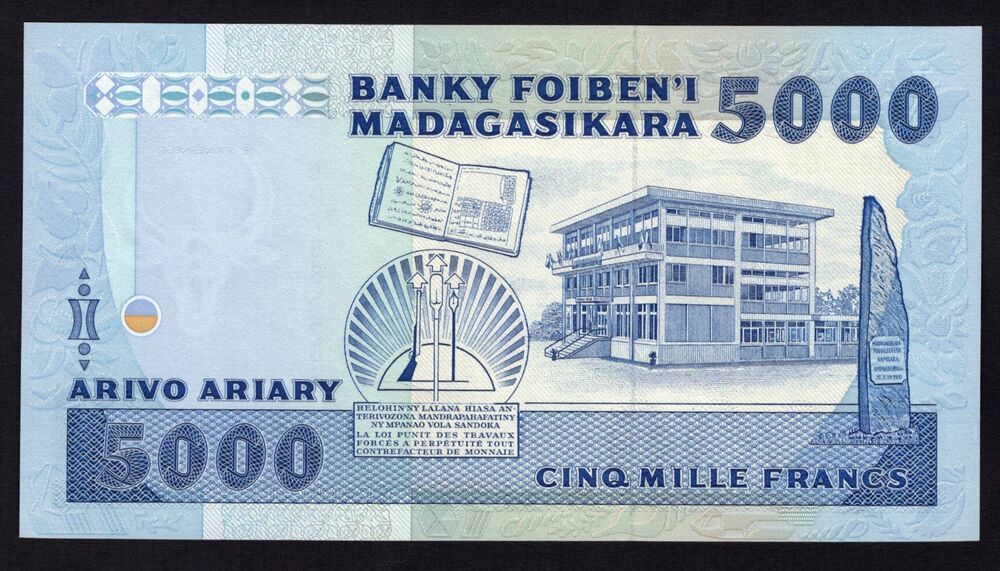 Madagascar - 5000 Francs 1988/94 - Pick # 73b  - UNC