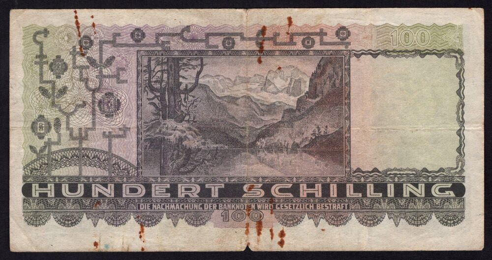 Austria - 100 Schilling 1947 - Pick # 124 - Fine
