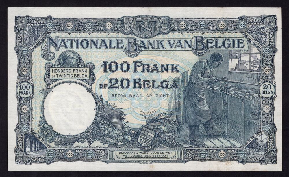 Belgium - 100 Francs 1931 - Pick # 102 - XF