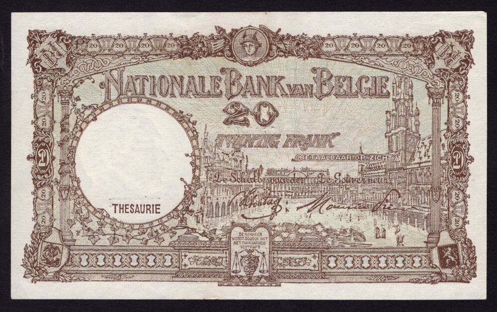 Belgium - 20 Francs 1945 - Pick # 111 - XF