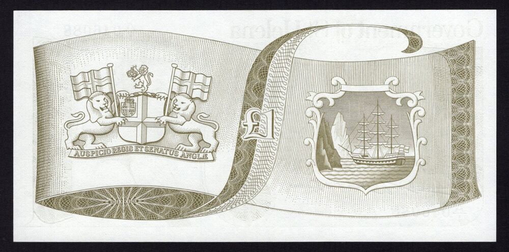 Saint Helena - 1 Pound 1976 - Pick # 6 - Incorrect spelling, large size - UNC