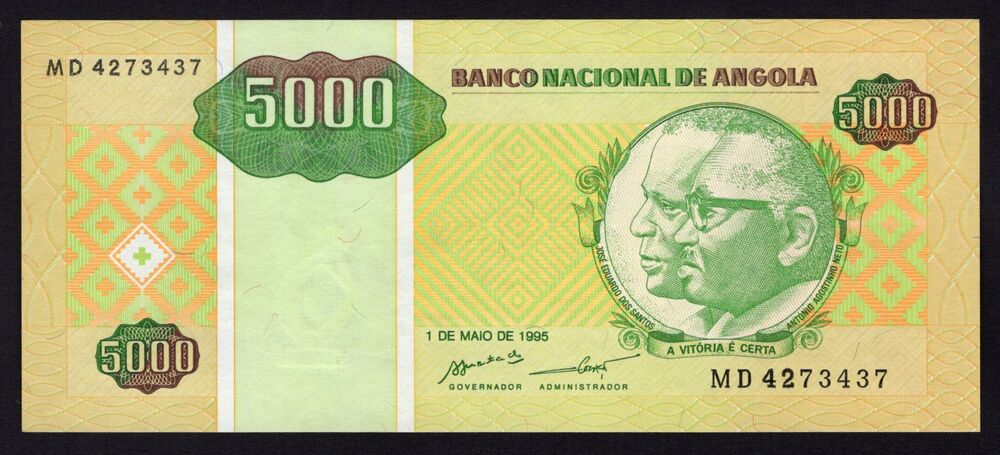 Angola - 5000 Kwanzas Reajustados 1995 - Pick # 136 - UNC