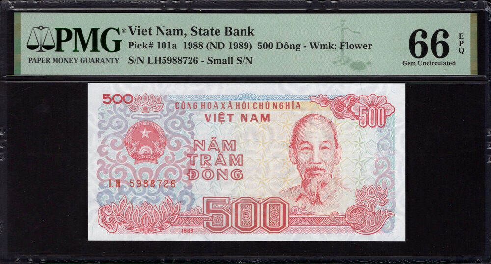 Vietnam - 500 Dong 1988 - Pick # 101a - PMG 66 EPQ