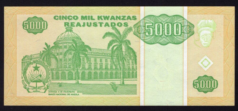 Angola - 5000 Kwanzas Reajustados 1995 - Pick # 136 - UNC