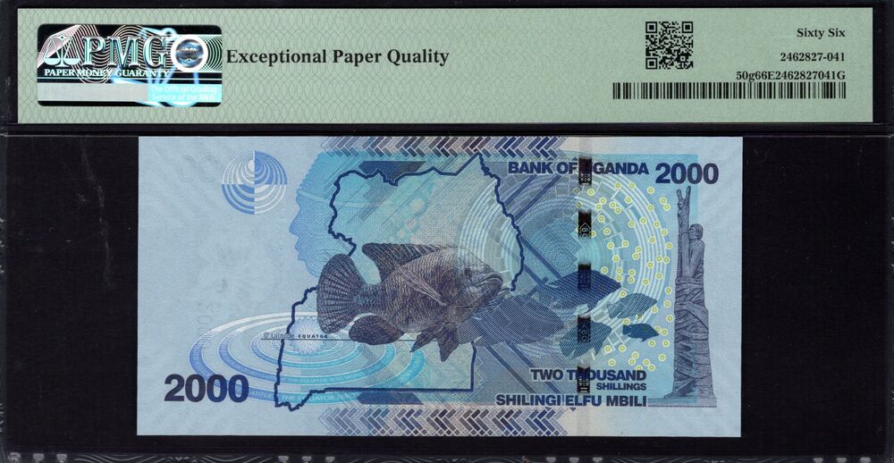 Uganda - 2000 Shillings 2022 - Pick # 50g - PMG 66 EPQ