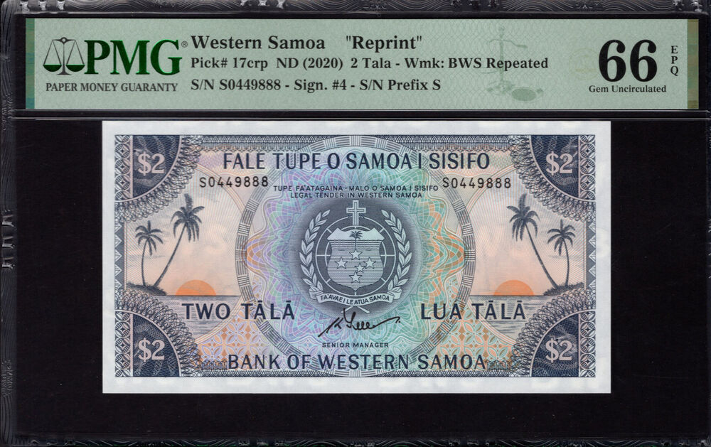 Western Samoa - 2 Tala 2020 - Pick # 17crp - PMG 66 EPQ