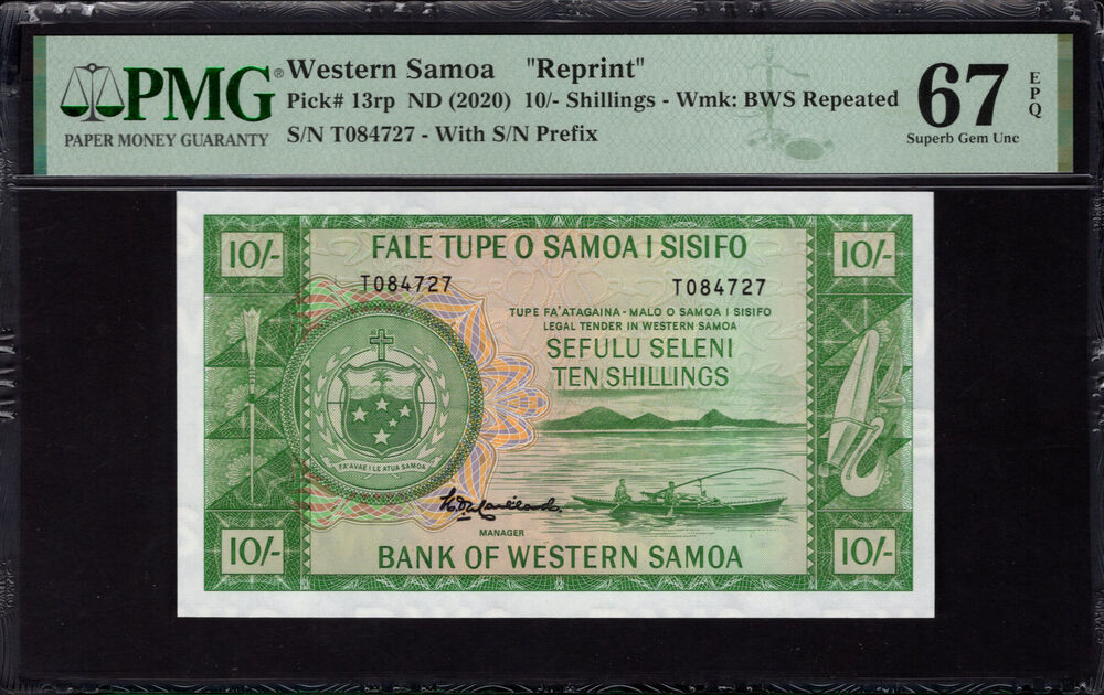 Western Samoa - 10 Shillings 2020 - Pick # 13rp - PMG 67 EPQ