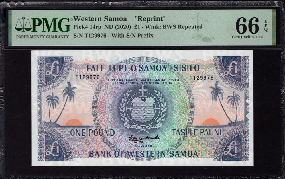 Western Samoa - 1 Pound 2020 - Pick # 14rp - PMG 66 EPQ