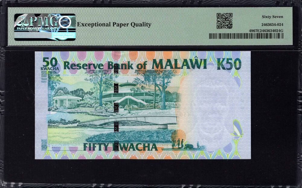 Malawi - 50 Kwacha 2004 - Pick # 49 - PMG 67 EPQ