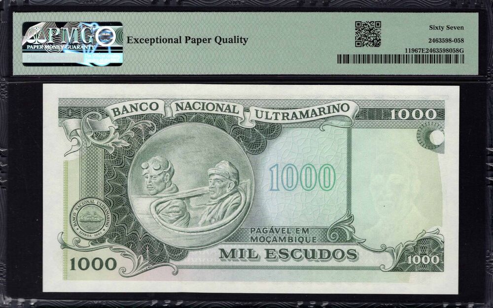 Mozambique - 1000 Escudos 1972 - Pick # 119 - PMG 67 EPQ