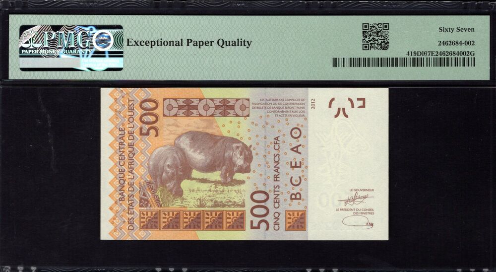 West African States - 500 Francs 2023 - Pick # 419D1 - PMG 67 EPQ